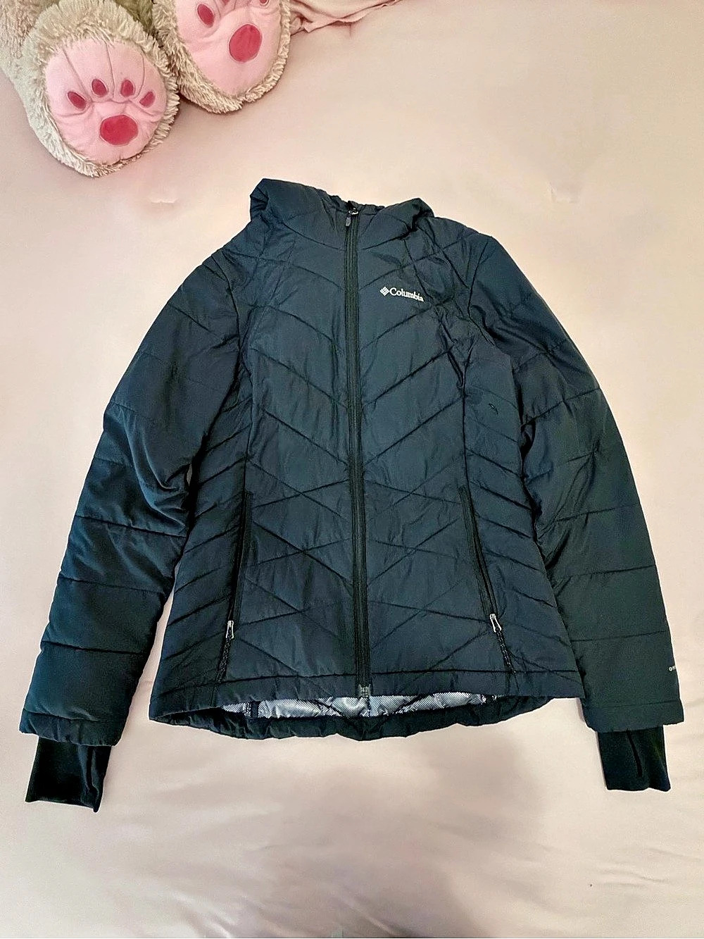 Columbia Heavenly Hooded Jacket Black Hooded Puffer Jacket